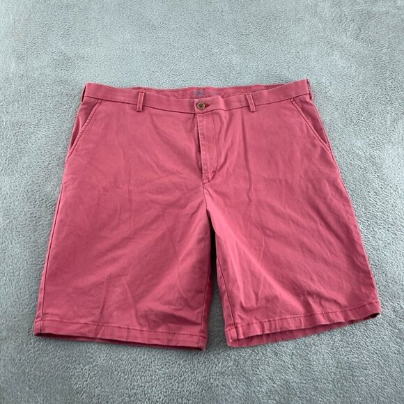 Izod Saltwater Stretch Mens Shorts 40 Waist 10 Inseam Pink Cotton  0182 - Picture 1 of 10